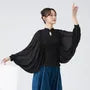 Long-Sleeve Keyhole Plain Dance Top