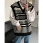 V-Neck Striped Sweater Vest