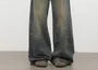 Mid Rise Washed Wide Leg Baggy Jeans