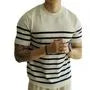 Short-Sleeve Crew Neck Striped T-Shirt