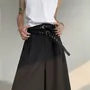 High Waist Pleated Wide Leg Shorts With Double Belt
