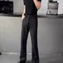 Mid Rise Plain Flared Dress Pants