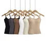 Plain Slim-Fit Padded Crop Cami Top