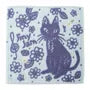 Cat Jiny Jam Towel Handkerchief Blue