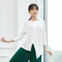 Long-Sleeve Plain Asymmetrical Dance T-Shirt
