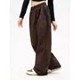 Low Waist Color-Block Loose-Fit Wide-Leg Sweatpants