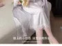Spaghetti Strap V-Neck Plain Panel Lace Nightdress / Robe / Set