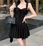 Sleeveless Sweetheart Neck Plain Mini A-Line Dress