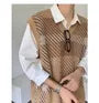 V-Neck Plaid Sweater Vest