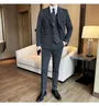 Set: Plain Double-Breasted Blazer + Dress Pants