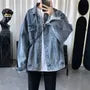 Pocket Detail Denim Single-Breasted Jacket