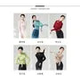 Long-Sleeve Mock Neck Plain Asymmetrical Dance Top