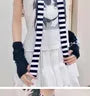 Striped Skinny Scarf