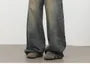 Mid Rise Washed Wide Leg Baggy Jeans