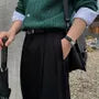 High Waist Plain Wide Leg Dress Pants