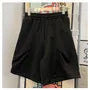 Drawstring Waist Plain Sweat Shorts