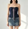 Ballet-Inspired Lace-Up Strapless Corset