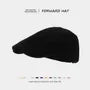 Plain Faux Suede Flat Cap