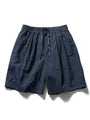 Drawstring Waist Plain Shorts