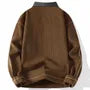 Mock Two-Piece Collared Contrast Stitching Sweatshirt
