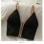 Contrast Trim Zip-Up Bustier Top