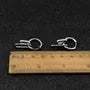 Interlocking Oval Alloy Drop Earring / Clip On Earring