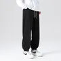 Drawstring Waist Plain Fleece Lined Sweatpants