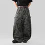 High Waist Camouflage Print Wide Leg Cargo Pants