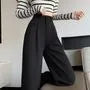 High Rise Plain Wide Leg Slacks (Various Designs)