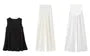 Maternity Sleeveless V-Neck Plain Top / High Waist Wide Leg Pants / Set