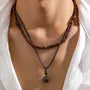 Set of 2: Bead Pendant String Necklace + Bead Necklace