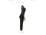 Long-Sleeve Mock Neck Glitter Ruched Midi Sheath Dress