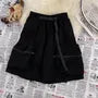 Mid Rise Web Belt Plain Cargo Shorts