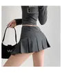 Mid Waist V-Shape Pleated Mini Skirt in 6 Colors