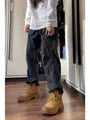 High Waist Plain Harem Cargo Pants