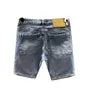 Mid Rise Washed Distressed Denim Shorts