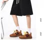 Drawstring Waist Plain Wide Leg Sweat Shorts