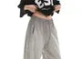 Stripe-Accent Loose-Fit Wide-Leg Sweatpants