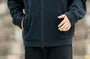 Plus Size Hooded Plain Zip Jacket