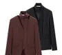 Long Sleeve V Neck Plain Blazer With Scarf