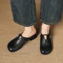Faux Leather Cutout Mary Jane Mules