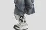 Mid Rise Washed Ruched Capri Wide Leg Cargo Jeans