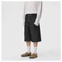 Button-Front Row-Denim Jorts
