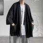 3/4-Sleeve Open Front Kimono Jacket