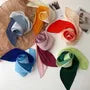 Gradient Pleated Narrow Scarf