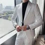 Plain One-Buttoned Blazer / High Waist Straight Leg Dress Pants / Set