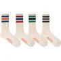 Set of 4: Striped Crew Socks