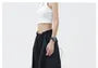 Mid Rise Plain Wide Leg Cargo Pants