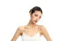 V-Neck Ruched Lace Slim Fit Crop Camisole Top