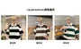 Elbow-Sleeve Striped Polo Shirt
